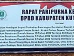 DPRD Kutim Gelar Dua Paripurna ke-15 -16