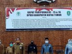 Paripurna Ke 16 DPRD Kutim Beri Pandangan Terhadap Perubahan 3 Perda dan Pembentukan Desa Baru