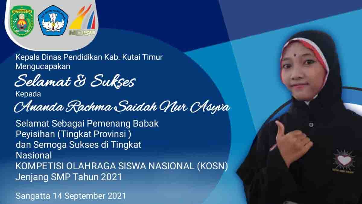 Lolos KOSN Tingkat Provinsi, Disdik Semoga Sukses Ditingkat Nasional