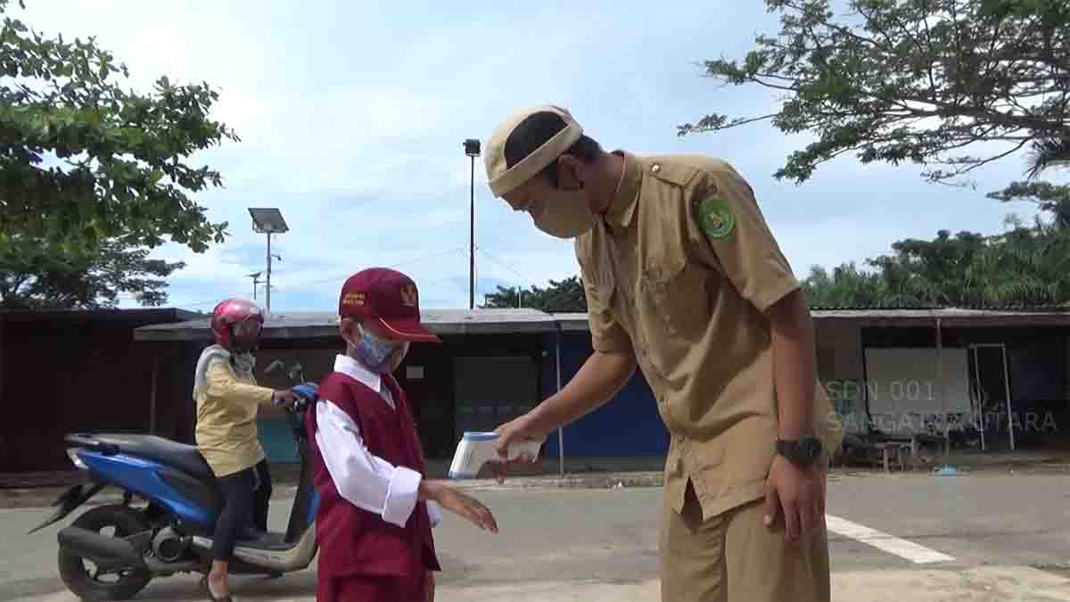 Persiapan PTMT SDN 001 Sangatta Utara Adakan Simulasi Masuk Sekolah