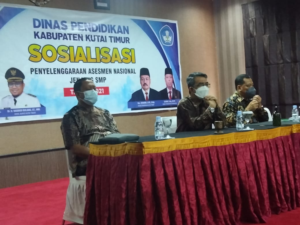 Disdik Kutim Adakan Sosialisasi Asesmen Nasional Jenjang SMP Tahun 2021